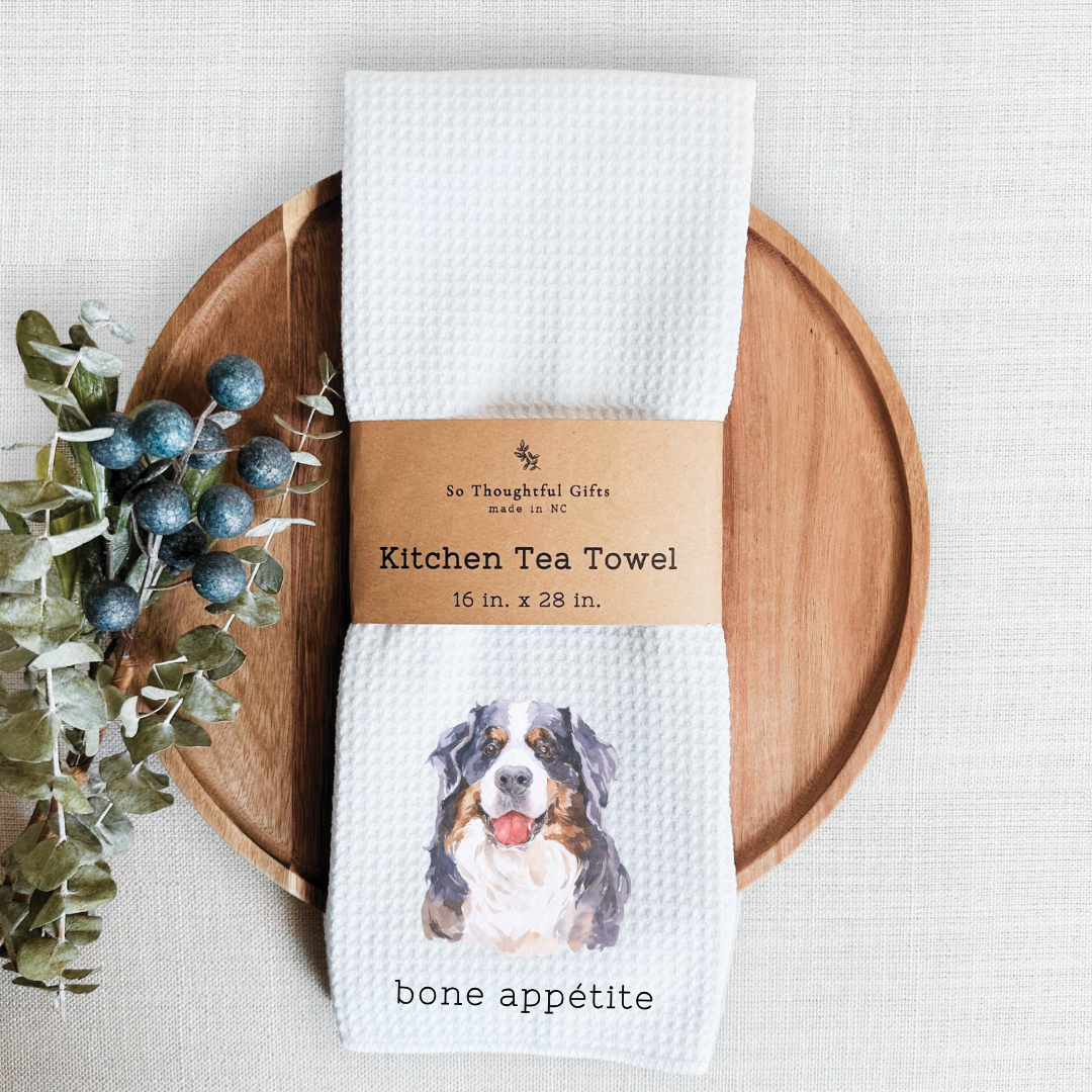 So Thoughtful Gifts - Wholesale Tea Towel - Dog Dish Towel - Bernese Mountain Dog | Kitchen Towel3