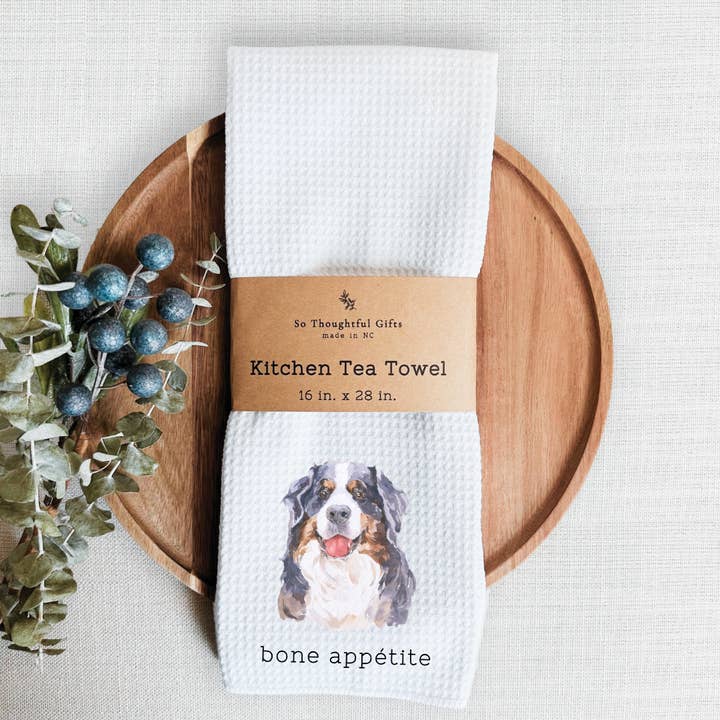 So Thoughtful Gifts - Wholesale Tea Towel - Dog Dish Towel - Bernese Mountain Dog | Kitchen Towel3