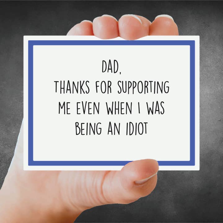 Snarky Card - Día del padre - Gracias a papá por su apoyo para venta al por mayor de Snarky Megs