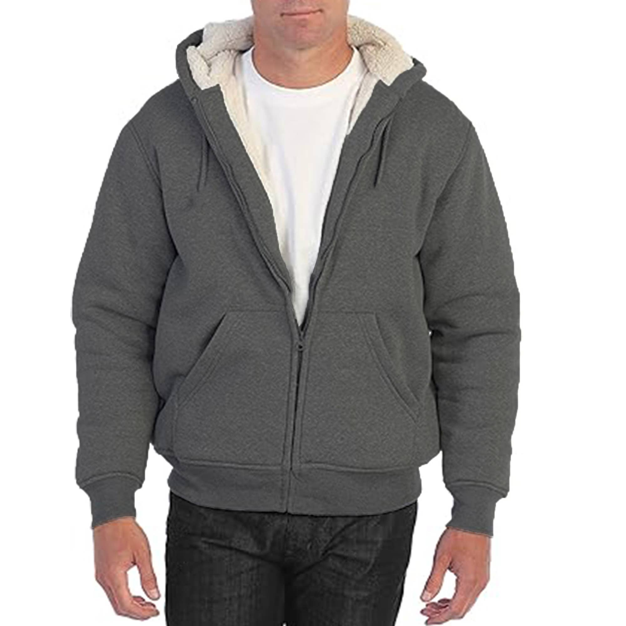Galaxy By Harvic - Wholesale Hoodie - Men's - Men's Regular Fit Heavyweight Sherpa Fleece Lined Hoodie2
