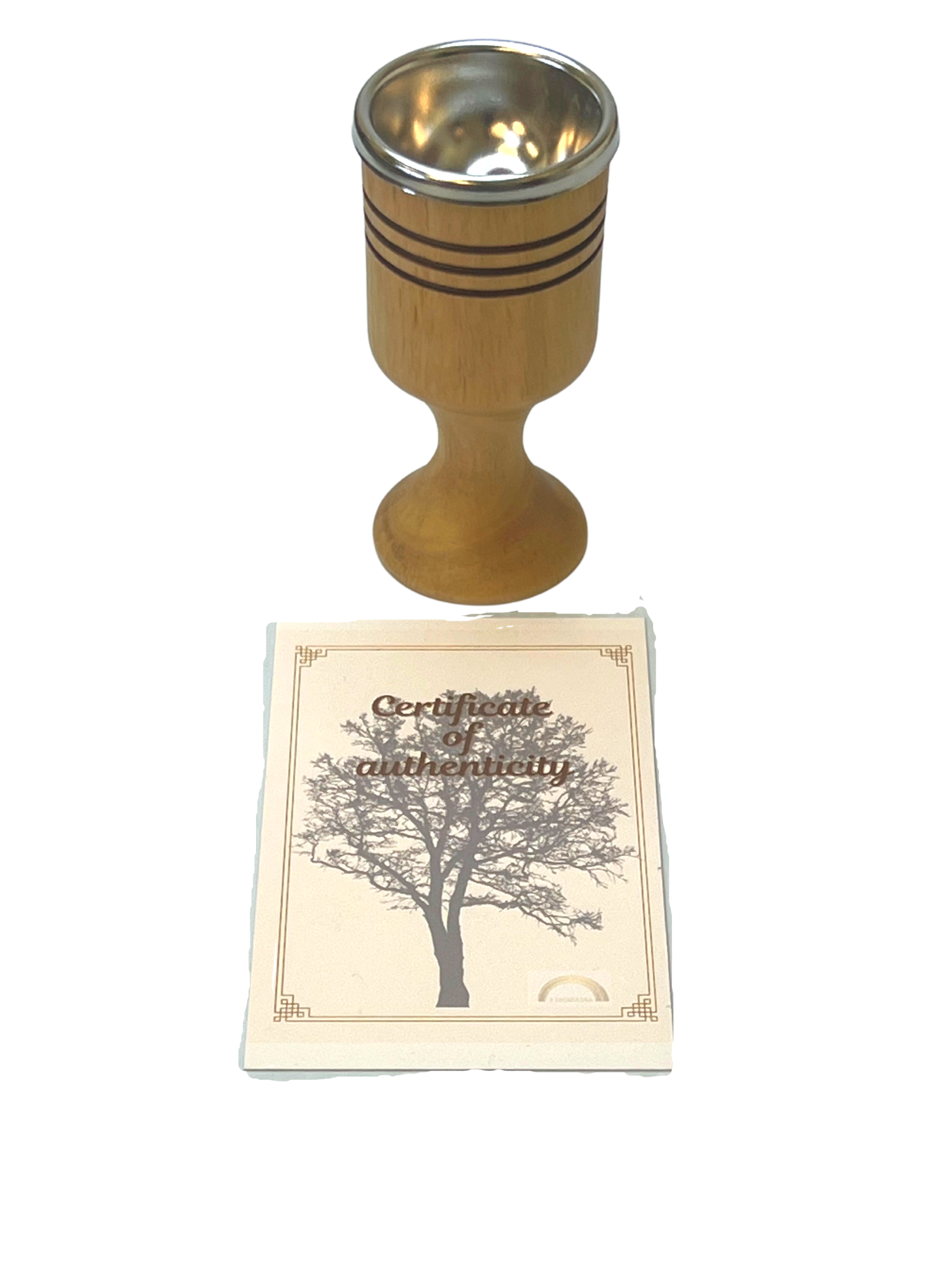 3 Arches USA – Prato/tigela decorativa por atacado – Copos Comunhão de Madeira de Oliveira 3,6 “Altura - Conjunto de 6 peças3