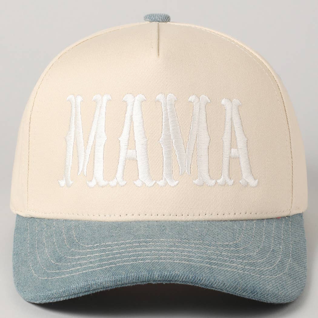 Fashion City - Wholesale Baseball Cap - Women's - MAMA Typographic Design Embroidery Baseball Cap34