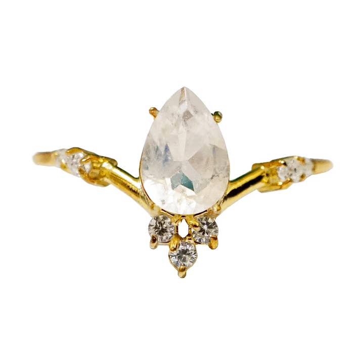 Moonstone Blossom ring for wholesale by Tippy Taste
