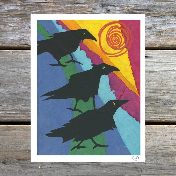 Sunrise Gang Note Card for wholesale by Natasha Zahn Studio