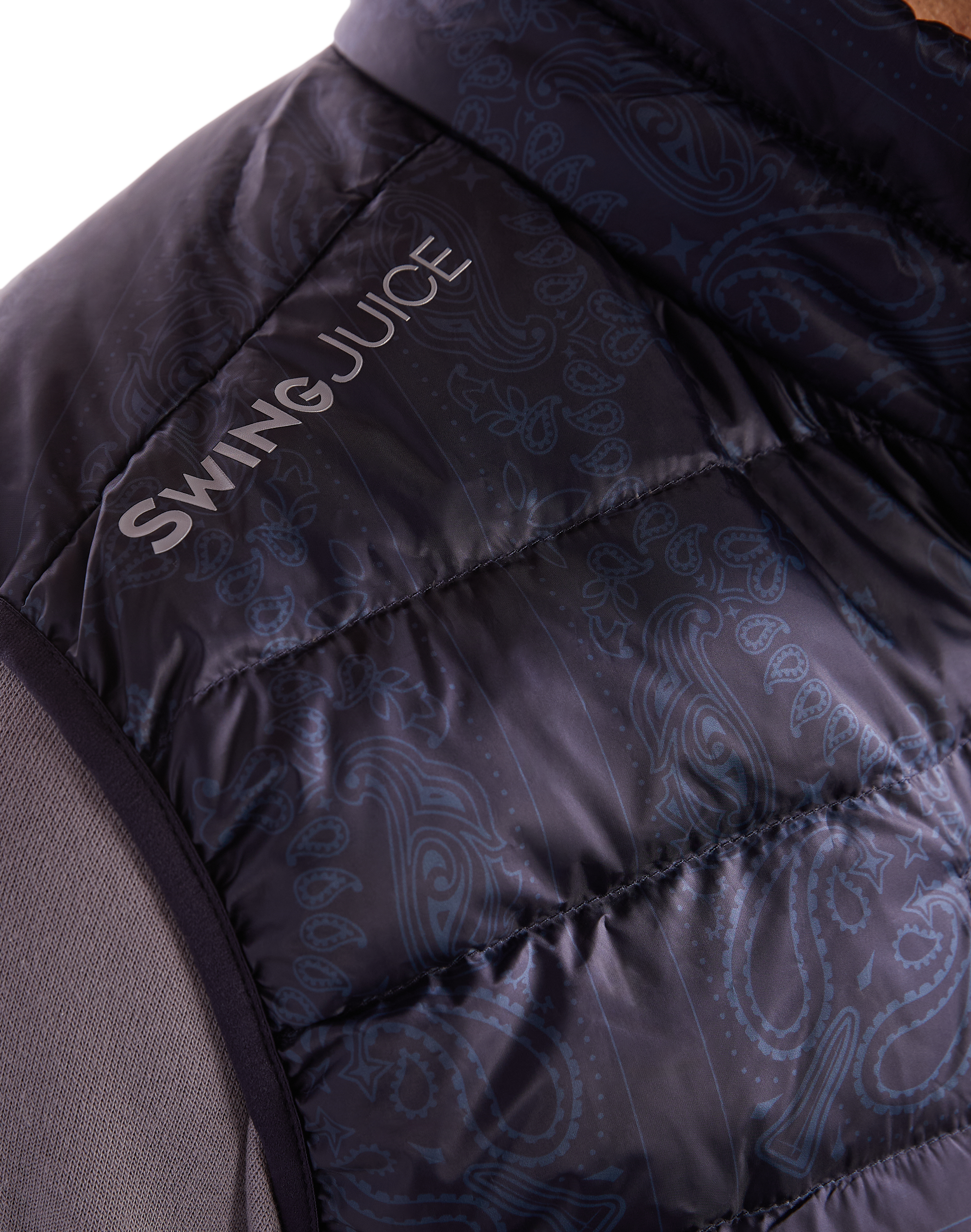 Navy Golf Bandana Packable Puffer Vest for wholesale on Faire2