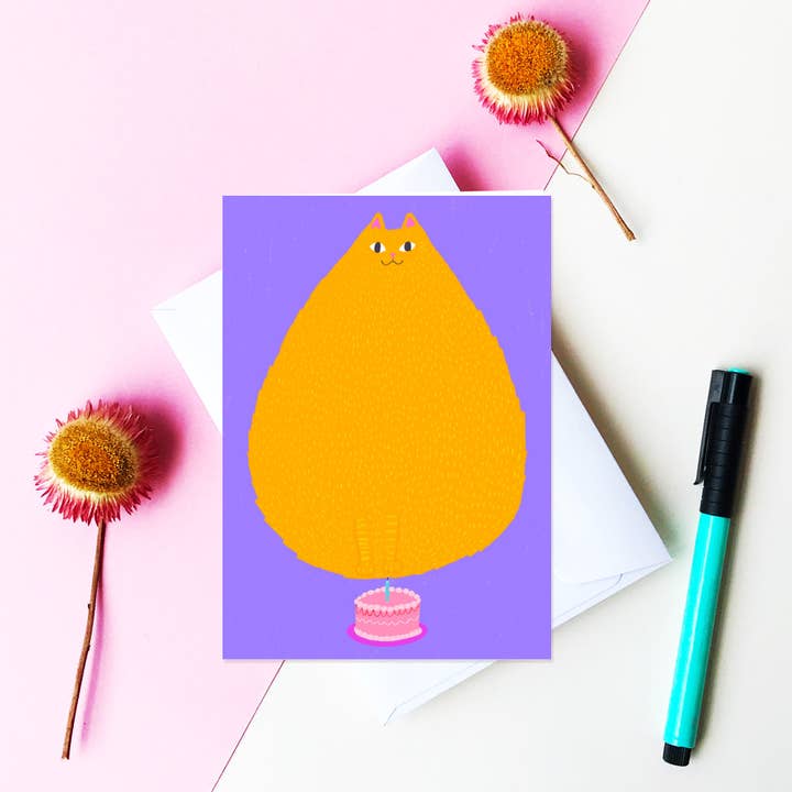 Able And Game - Wholesale Birthday card - Cat Flame - Birthday Card1