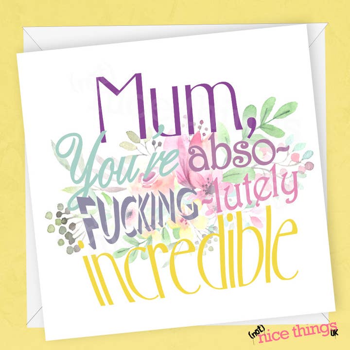 Biglietto «Fucking Special» per la festa della mamma | Biglietto di ringraziamento per la mamma per la vendita all'ingrosso da parte di NotNiceThings