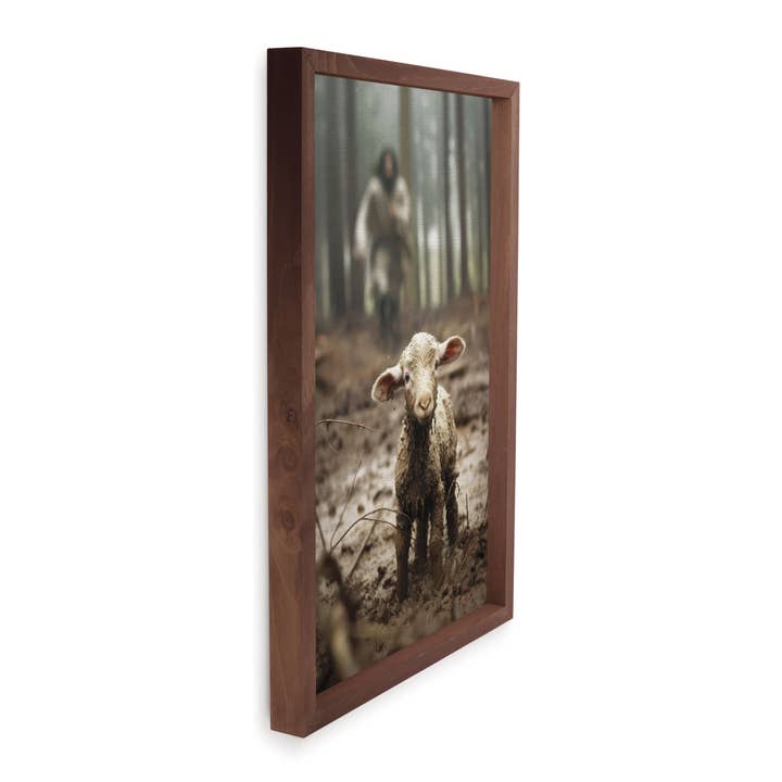 P. Graham Dunn - Wholesale Art Print - Jesus Running After Lost Lamb Large Framed Print