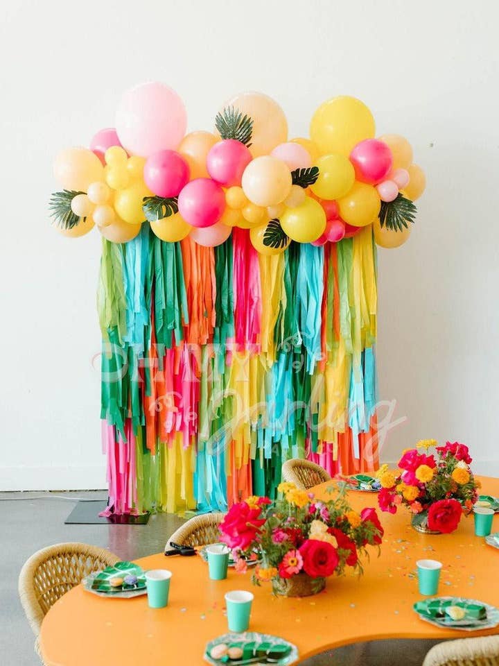 Pano de Fundo com Franjas de Luau por atacado de Oh My Darling Party Co