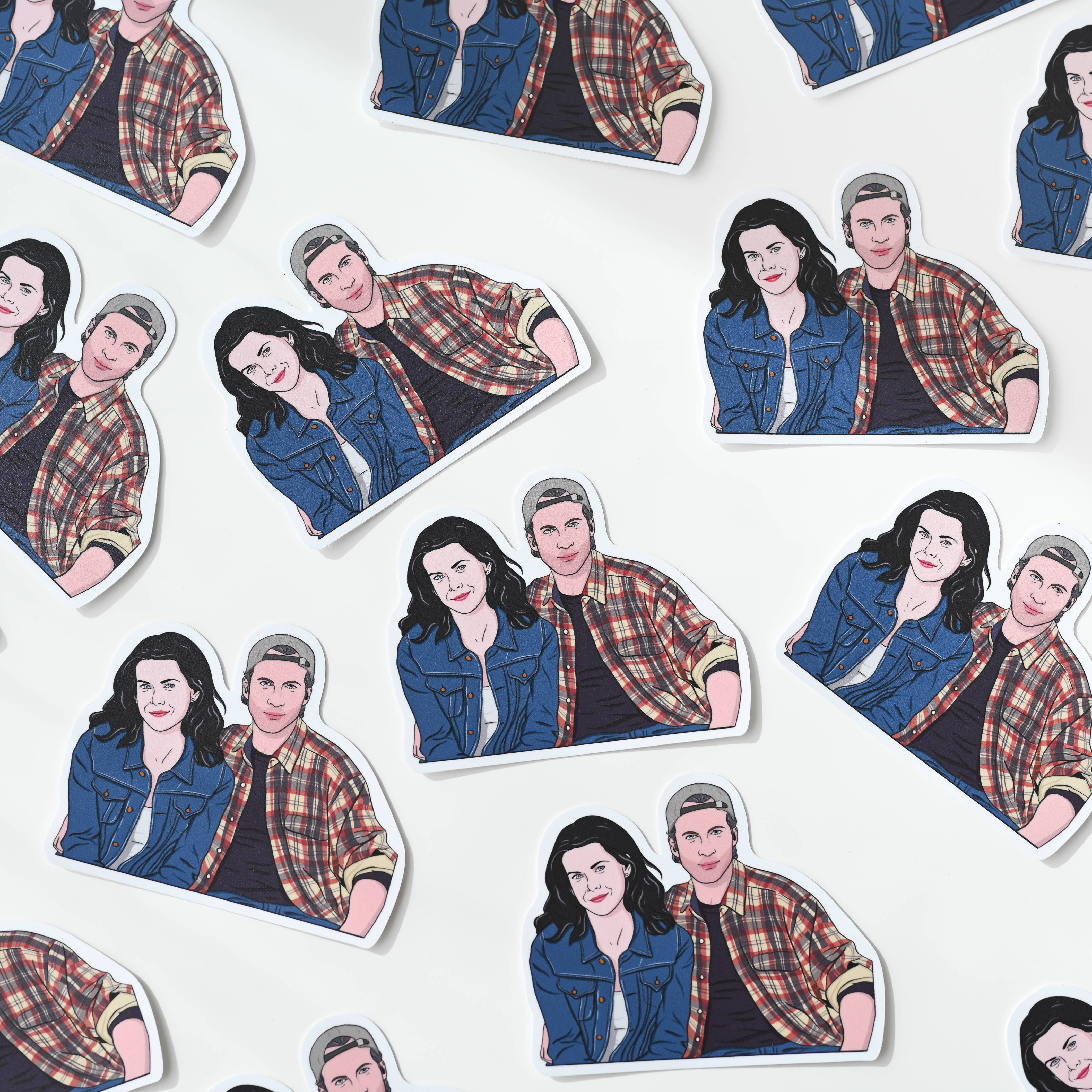 Simple Whimsy - Wholesale Sticker - Luke and Lorelei Gilmore - Vinyl Pop Culture Sticker *SALE*2