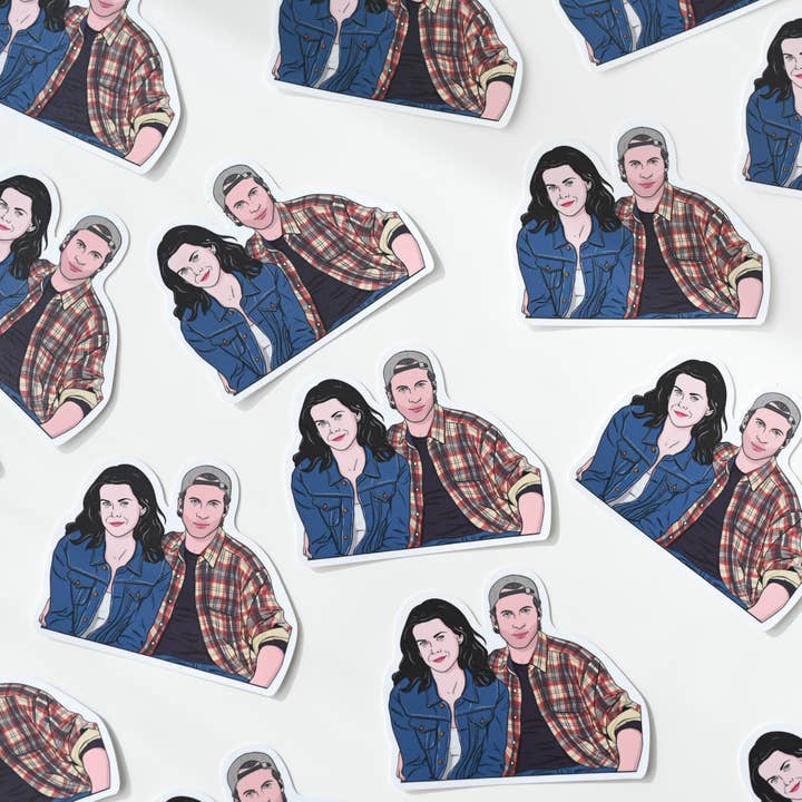 Simple Whimsy - Wholesale Sticker - Luke and Lorelei Gilmore - Vinyl Pop Culture Sticker *SALE*2