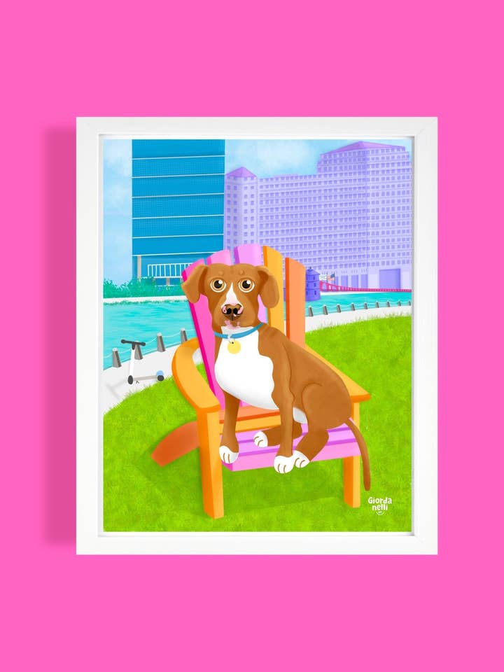 Chicago Dogs - Sit & Stay: Summer Edition (Limited Release) for wholesale by Giordanelli Art