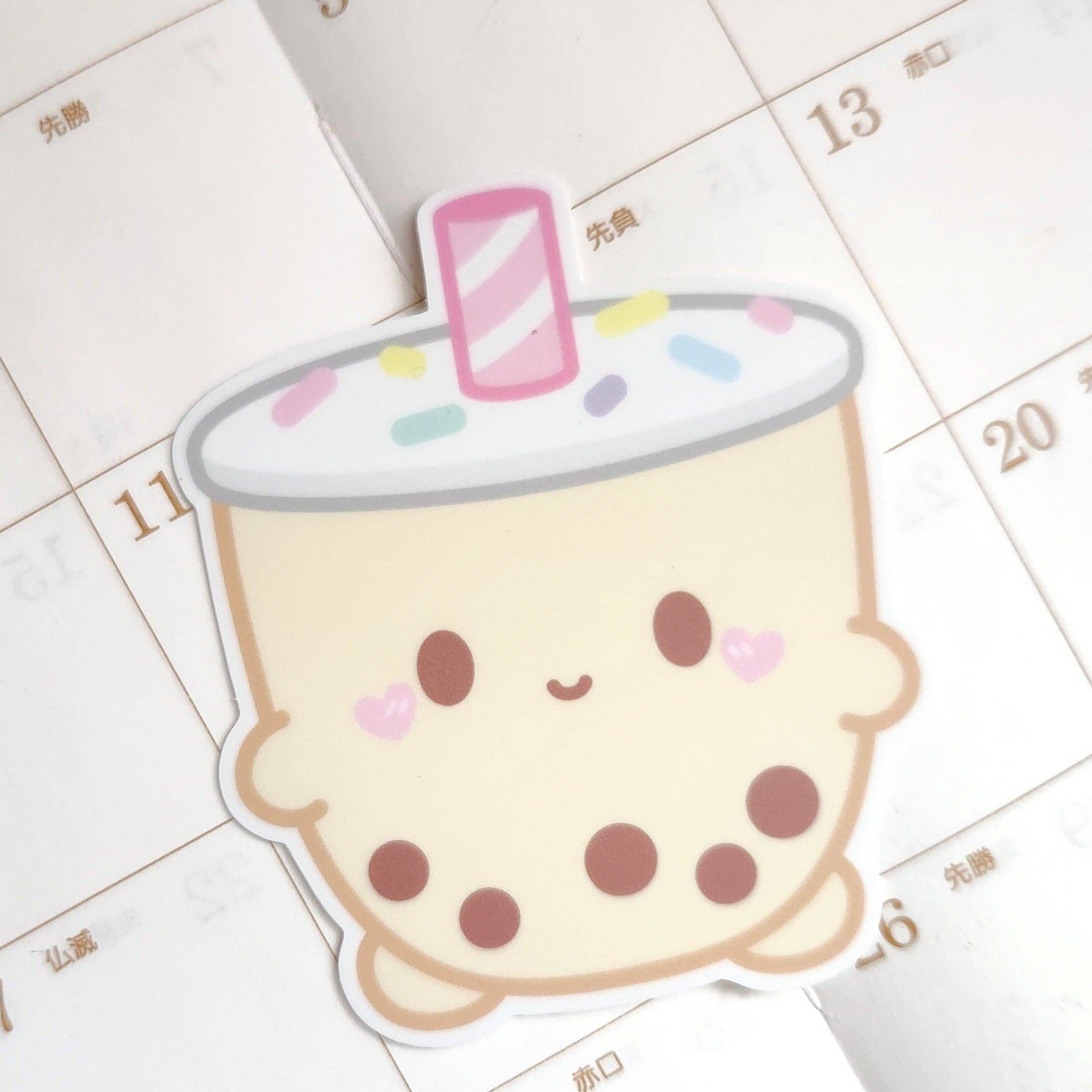 Paper and Sprinkles - Wholesale Sticker - Cute Milky Bubble Tea Vinyl Sticker2