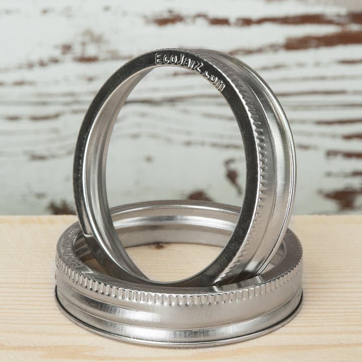EcoJarz - Wholesale Jar - Wide Mouth Stainless Steel Jar Band