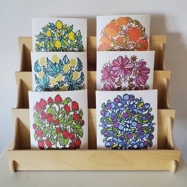 Little Green - Wholesale Dishcloth - Eco-Friendly Dish Cloth Summer Raspberry, Swedish Dishcloth3