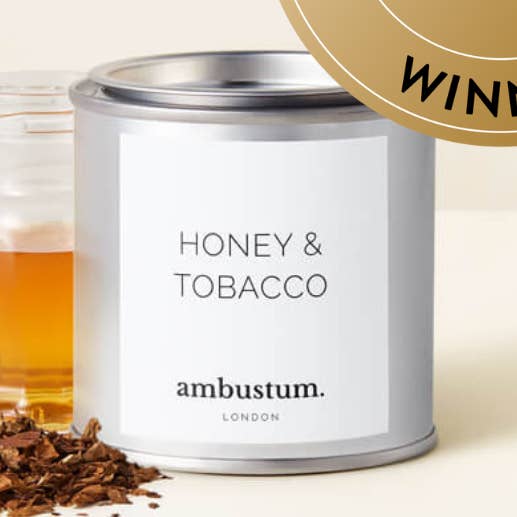 Honey & Tobacco Candle Tin for wholesale by ambustum