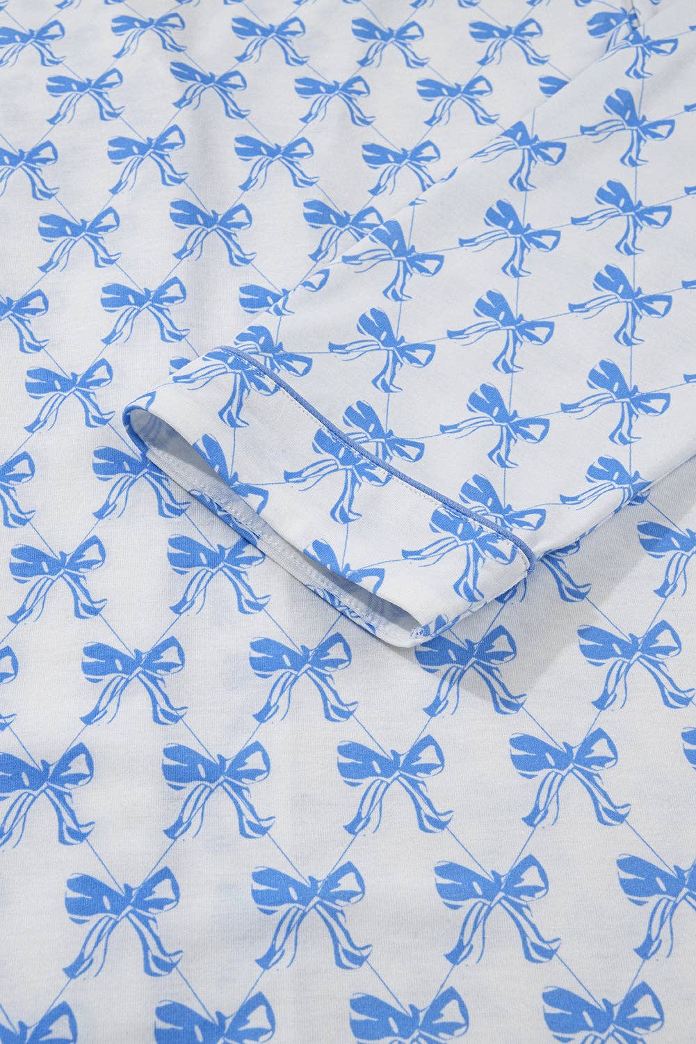 PRETTY BASH – wholesale Sleepwear set – Women's – Bow Shirt and Pants Pajama Set6