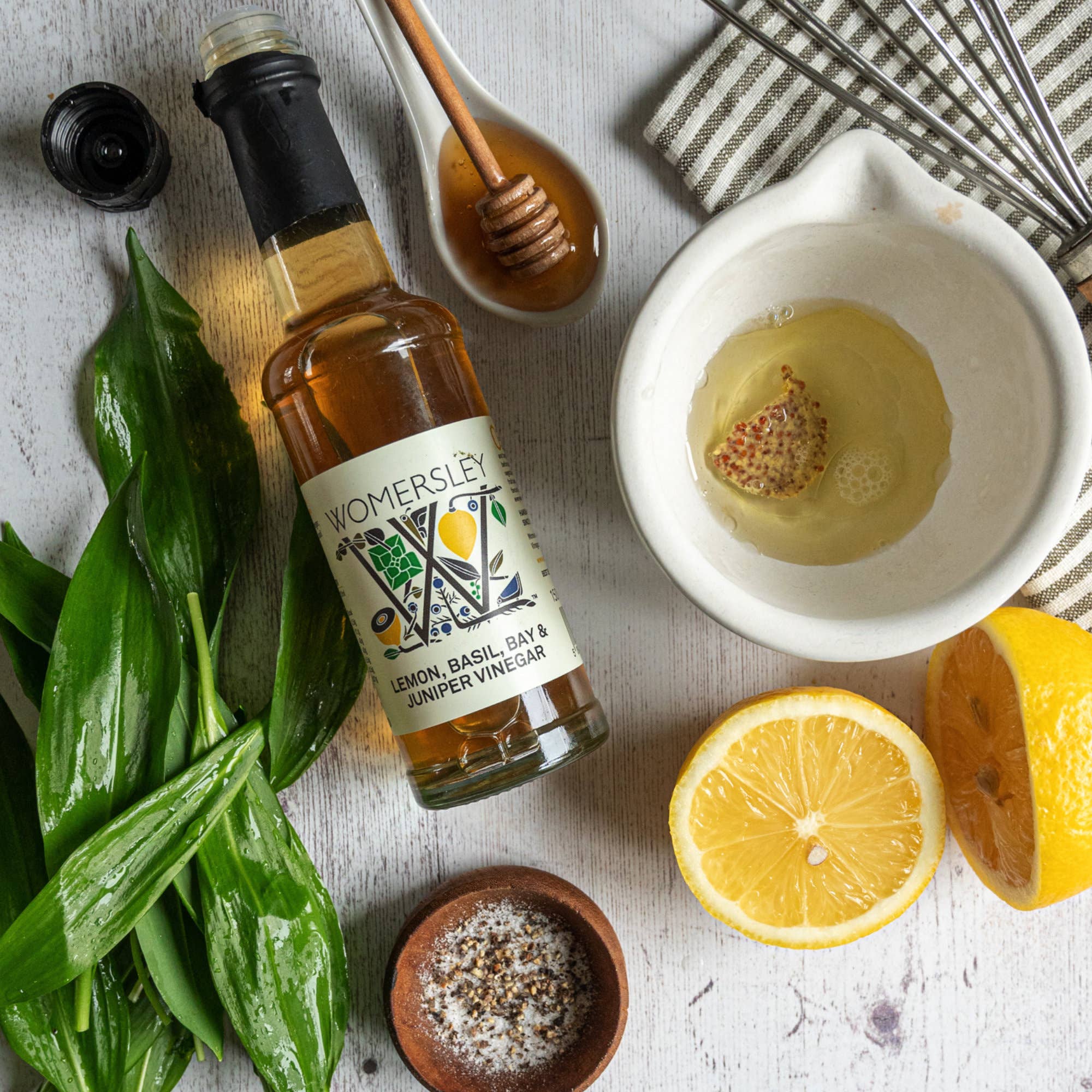 Womersley Foods – wholesale Vinegar – Lemon, Basil, Bay & Juniper Vinegar / Citrus Salad Dressing13