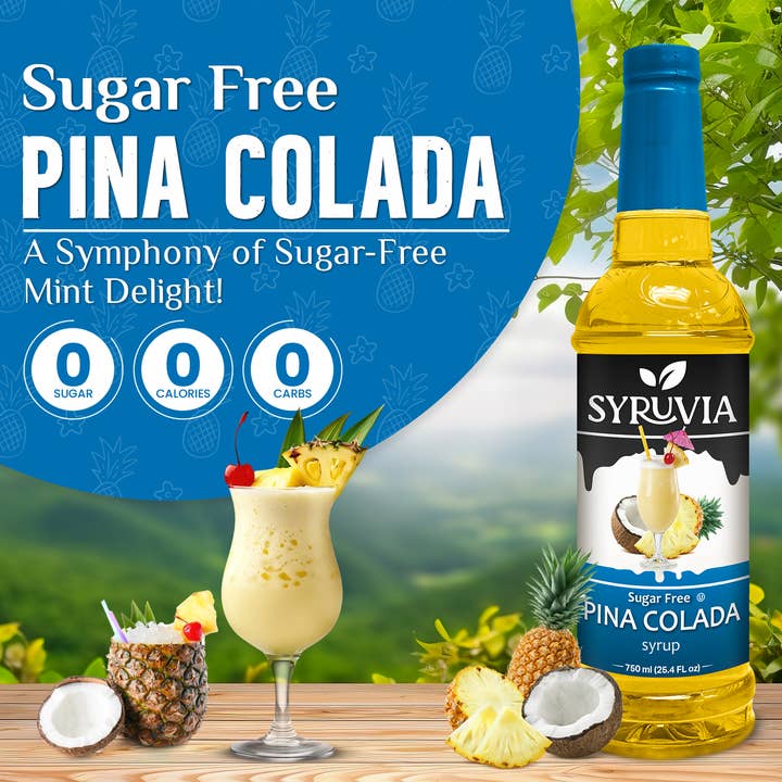 Syruvia - Wholesale Flavored Syrup - Sugar-Free Pina Colada Syrup1