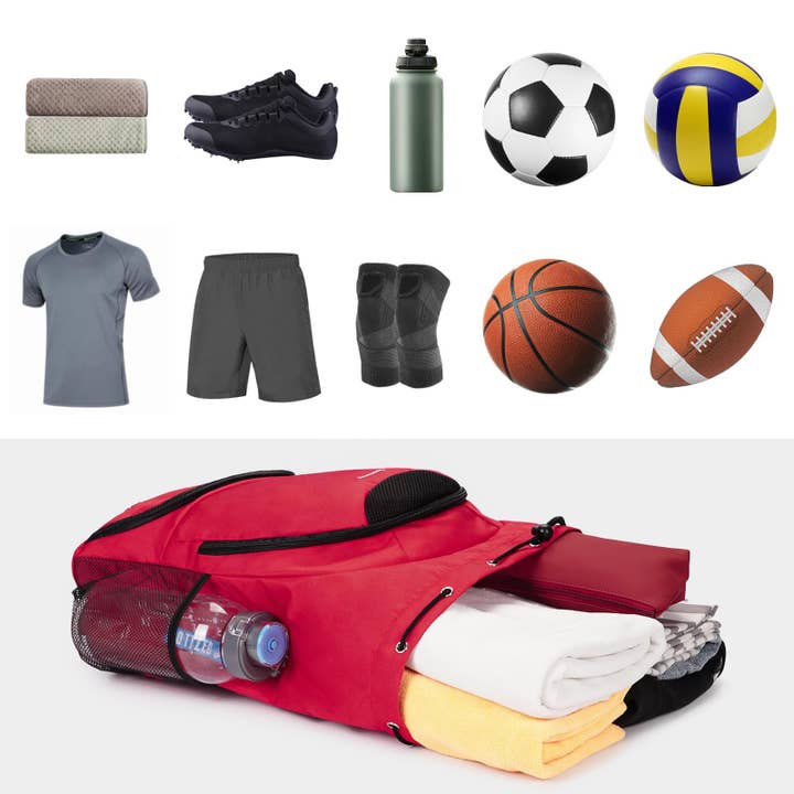 wandf - Wholesale Backpack – Unisex - Drawstring Backpack Soccer Basketball Backpack Gym Bag30