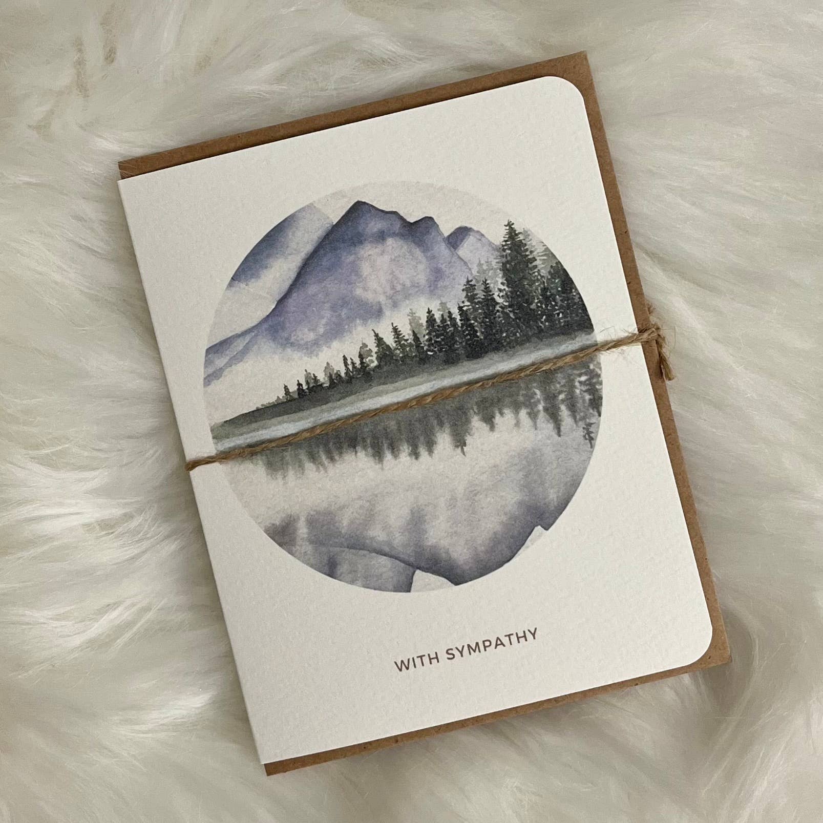 Paper Kuts - Wholesale Sympathy Card - "With Sympathy" Sympathy Card, Includes Kraft Envelope2