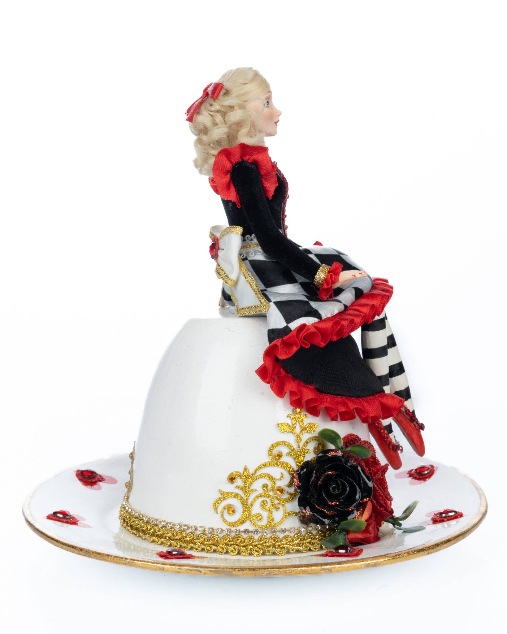 Katherine's Collection - Wholesale Decorative Figurine - Alice on Teacup - Red3
