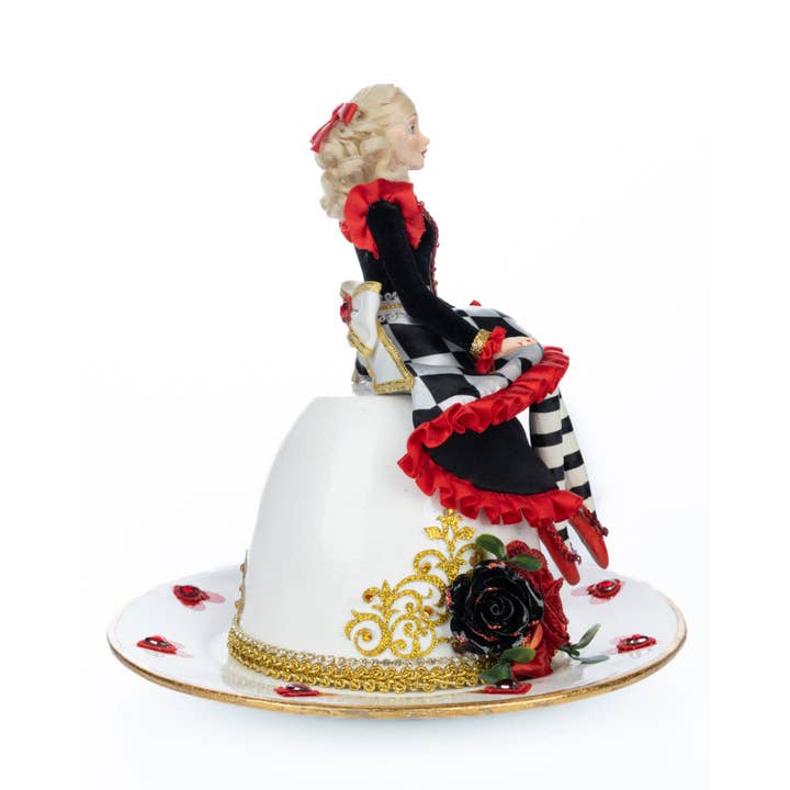 Katherine's Collection - Wholesale Decorative Figurine - Alice on Teacup - Red3