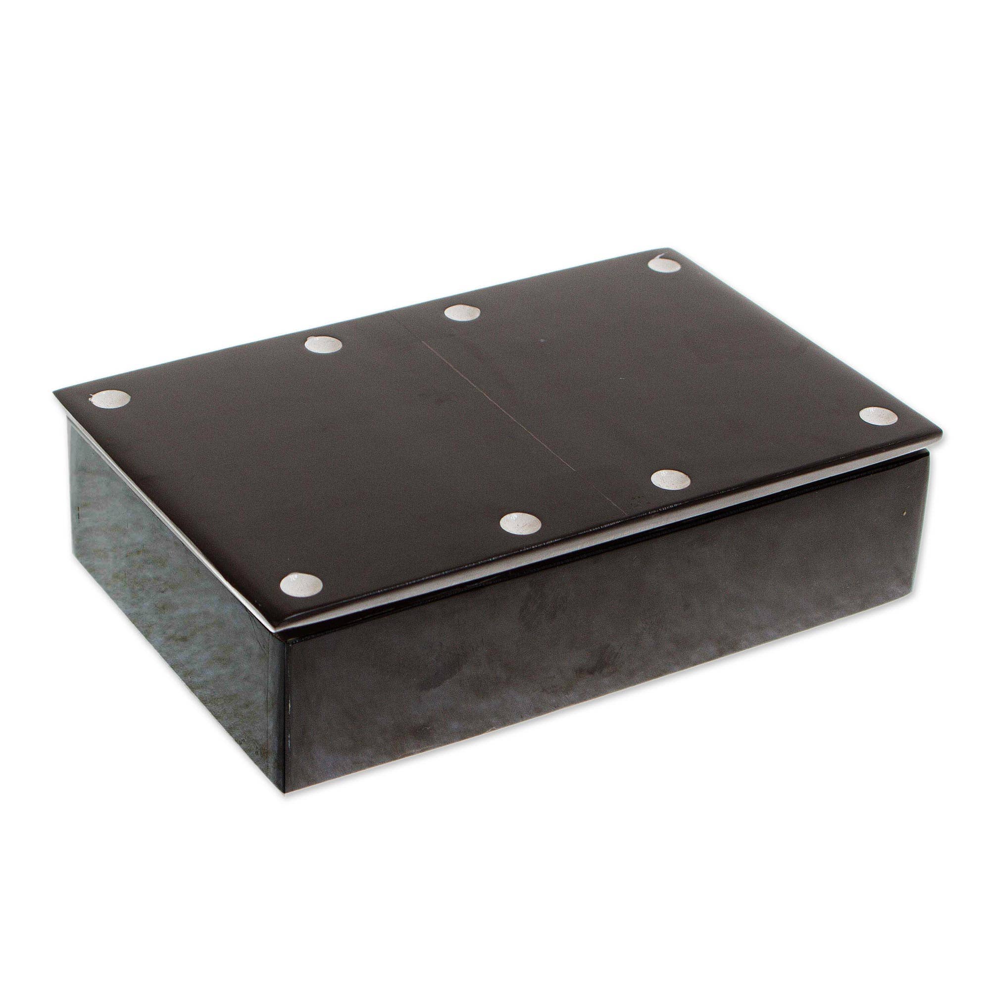 Black Novica Handmade Mexican Family Night Marble Domino Set for wholesale on Faire3