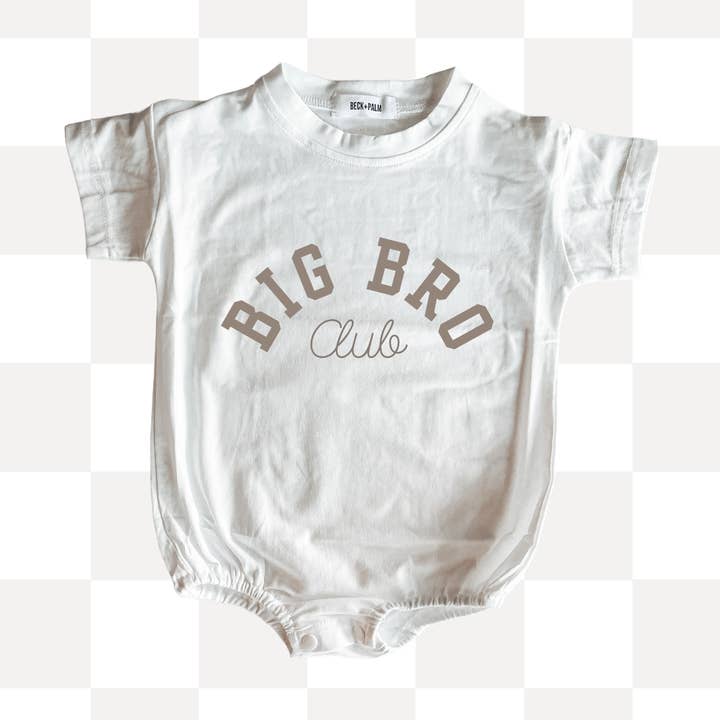 Big Bro Club Romper Tee for wholesale by Beck + Palm