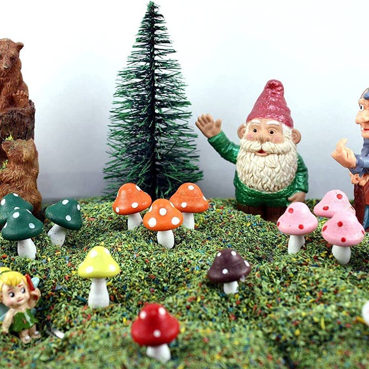 red Meyer Imports - Wood Mushrooms Hand Crafted - 3/4" - 6 Piece for wholesale on Faire5