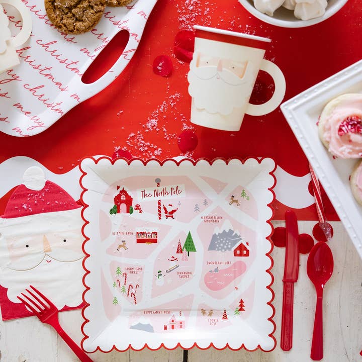 My Mind’s Eye - Wholesale Disposable Cup - BEC1012 - Believe Santa Face With Handle Paper Party Cup4