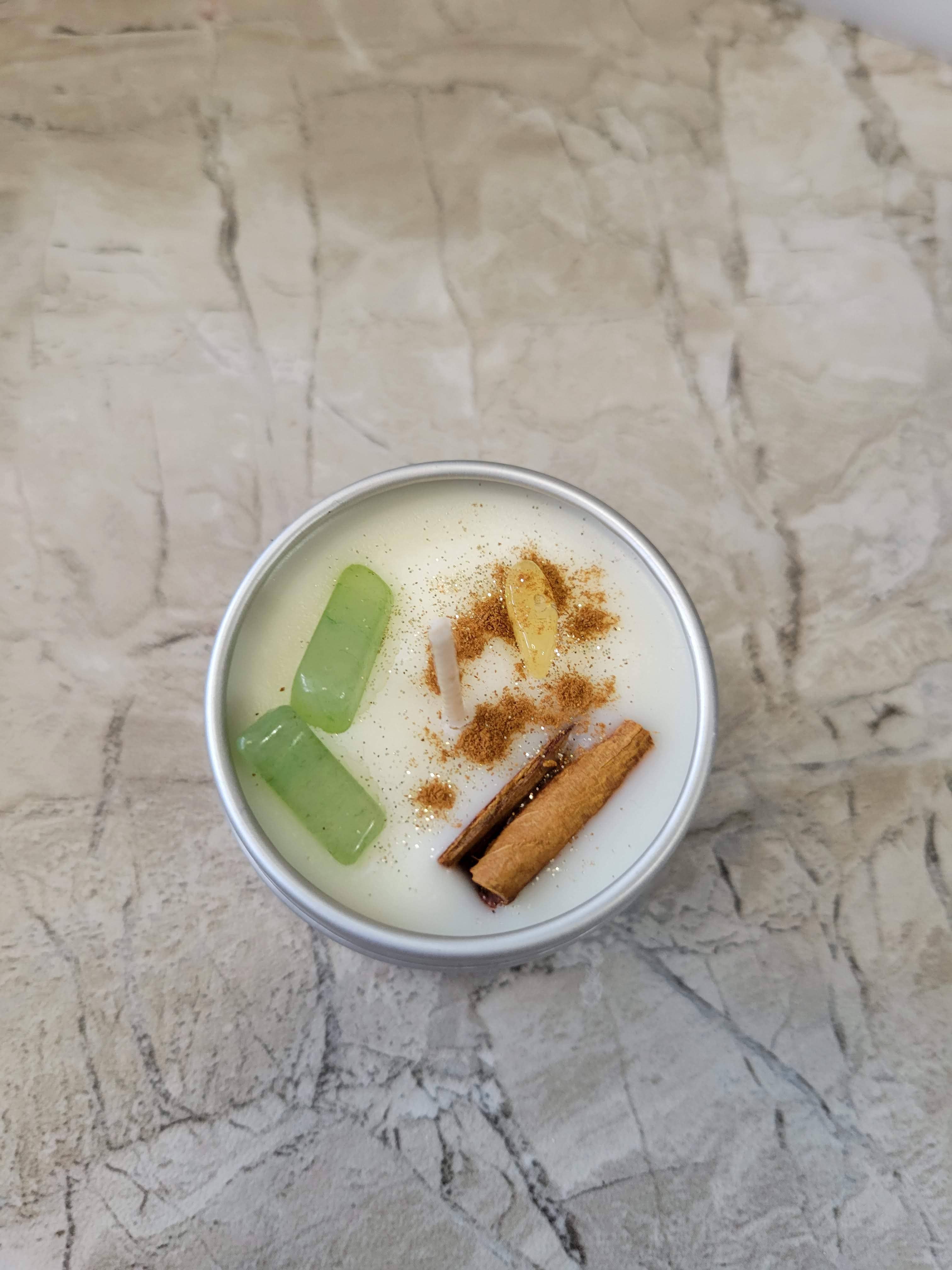 My Magic Place Shop - Vente Bougies de voyage - Bougies de soja, bougies coulées à la main, bougie d'intention en cristal, 2 oz10