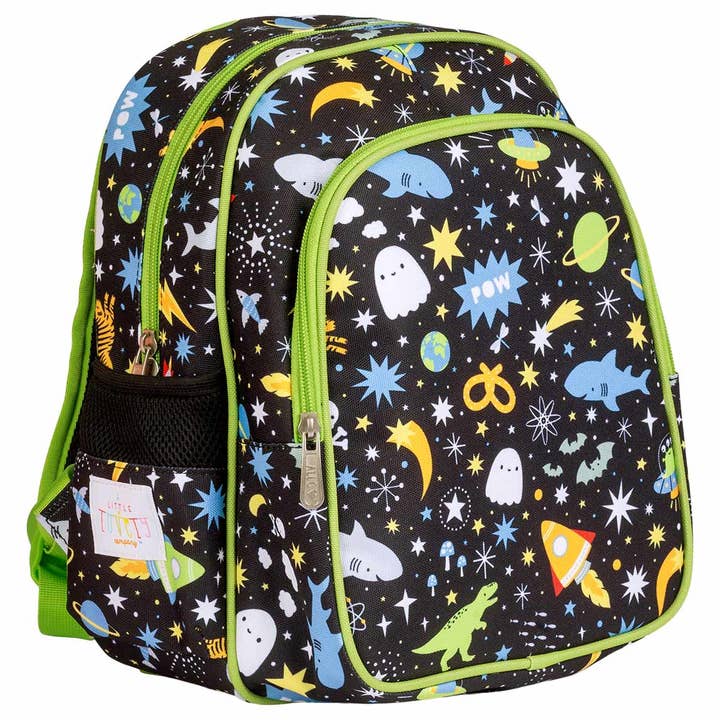 A Little Lovely Company - Vente Sac à dos – enfant - Sac à dos isolé à compartiment frontal pour enfants : Galaxy1