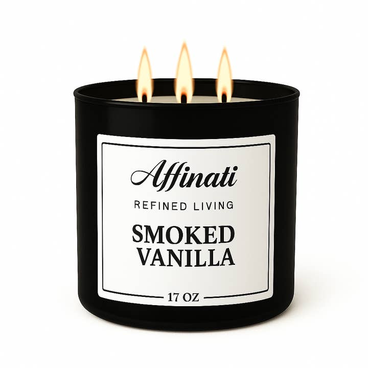 3-Wick Smoked Vanilla Candle for wholesale by Affinati