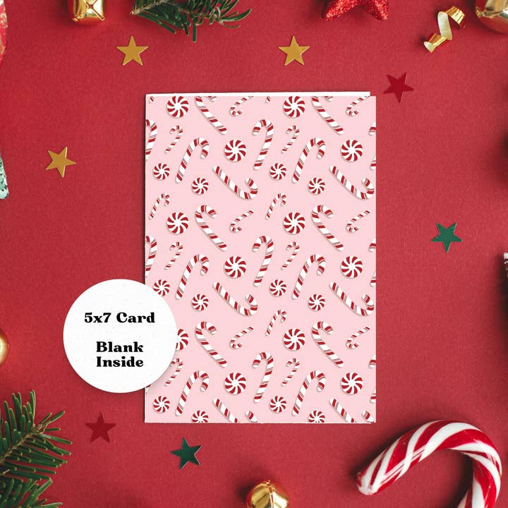 Cartão de saudação festivo Candy Cane Holiday por atacado de Phillips & Co Designs