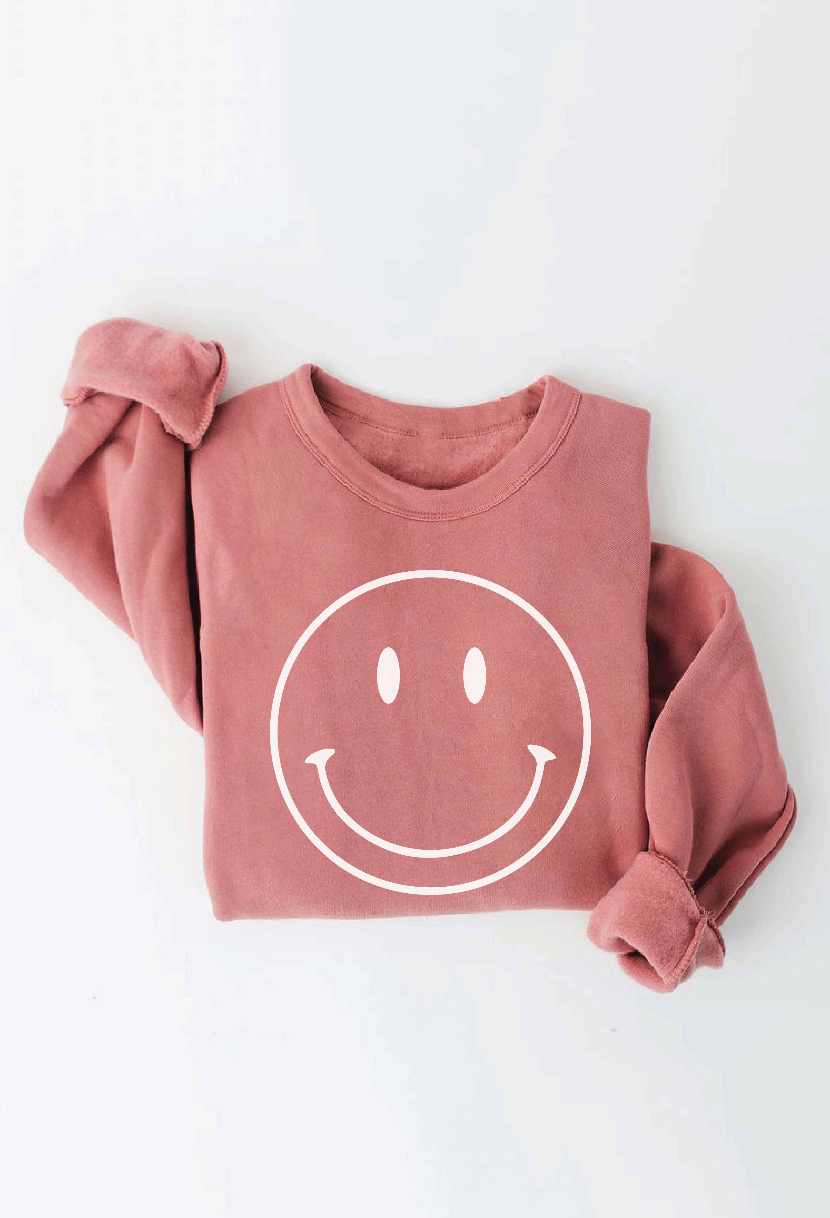 OAT COLLECTIVE - Vente Sweat-shirt à imprimés – femme - Sweat-shirt graphique SMILEY FACE2