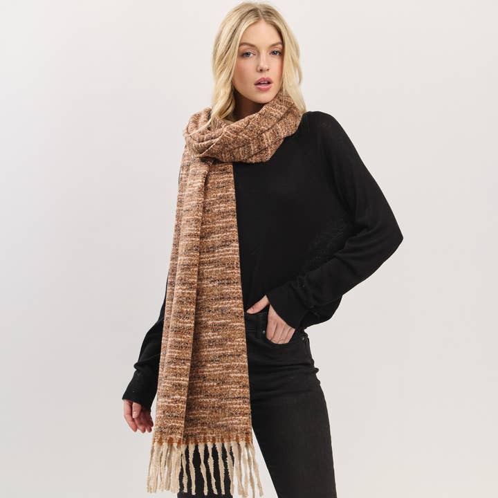 Hana - Wholesale Scarf - Women's - Multi Colors Super Soft with Fringes Winter Scarf6