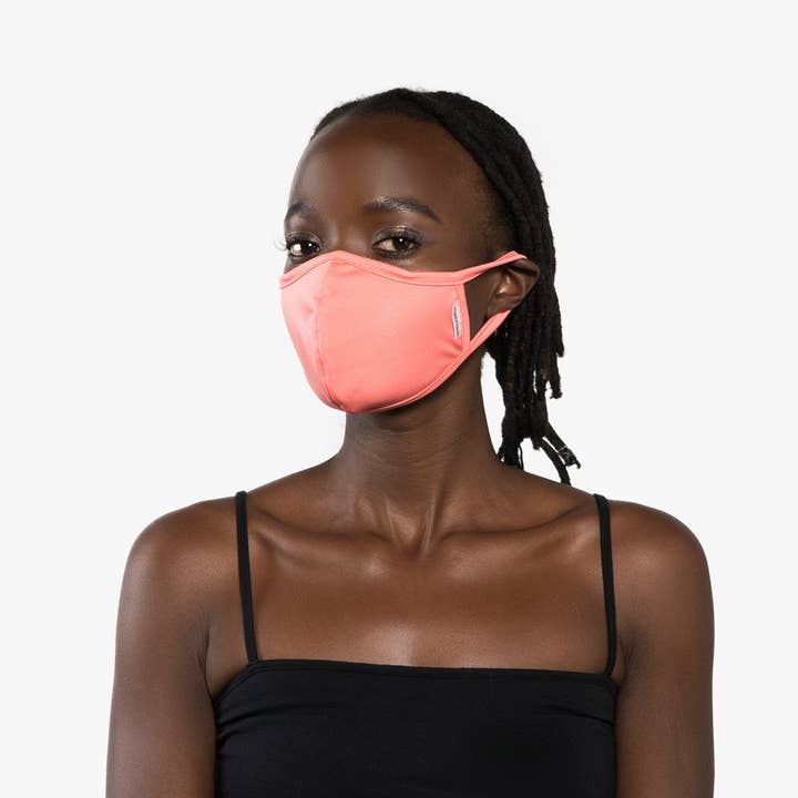 MakMask - Wholesale Protective Face Mask/Shield - Bright Salmon Mask3