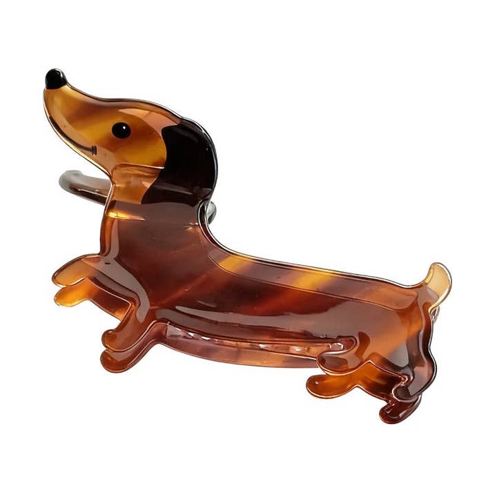 Dapple Sausage Dog Claw Clip for wholesale by Gold Trip