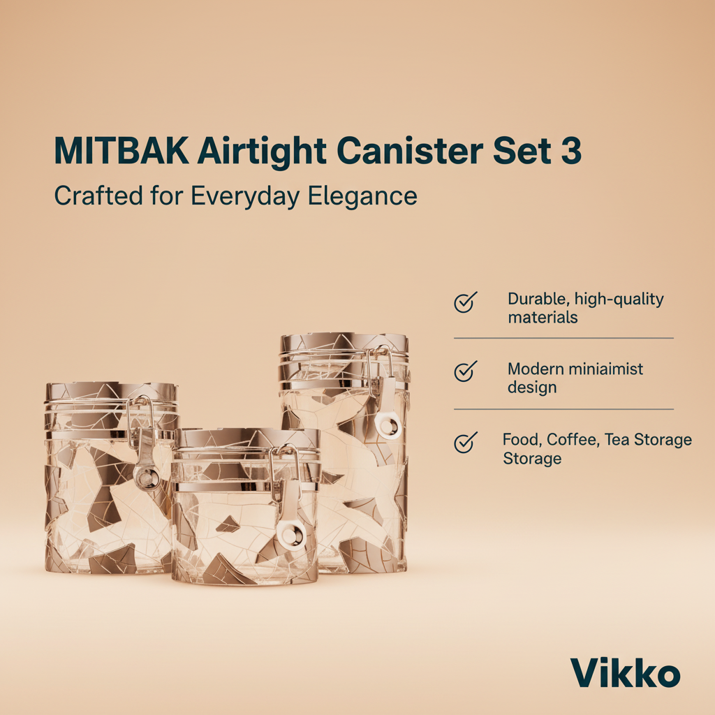 Kadra Kitchenware - Wholesale Canister set - MITBAK Airtight Canister Set 3 | Food, Coffee, Tea Storage3