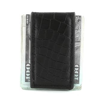 Fermasoldi: 1410 - Nero per la vendita all'ingrosso da parte di Leather Impressions Inc