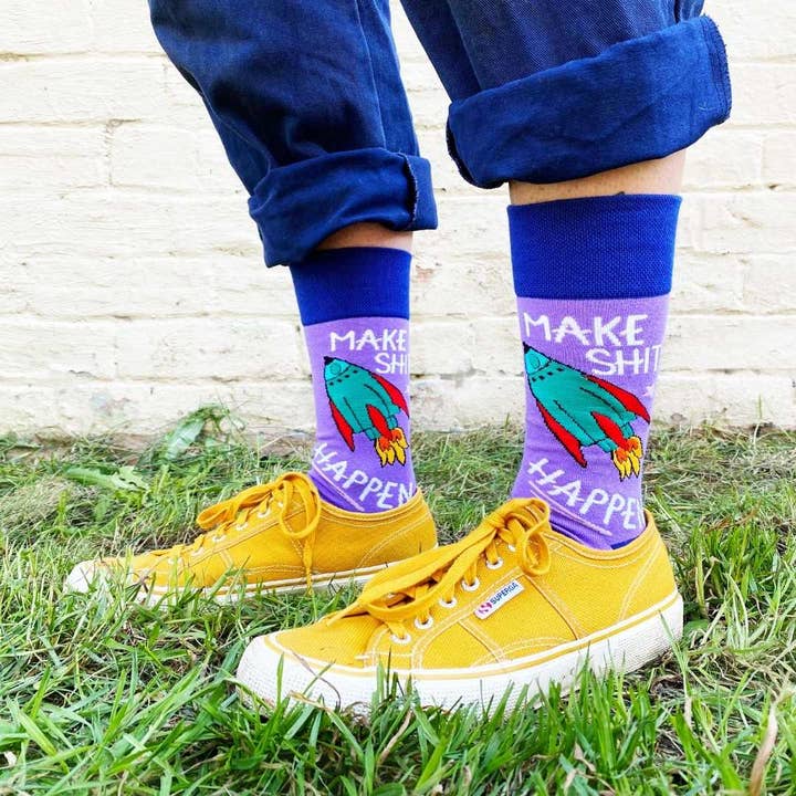 Jubly-Umph - Wholesale Socks – Unisex - Make Shit Happen Socks - Unisex Medium1