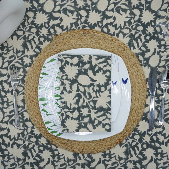 Fabdivine - Wholesale Dinner & Cloth Napkin - Colorful Block Print Cloth Set Of 4 Napkins-Manikarnika2