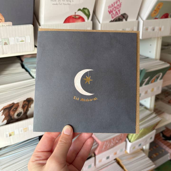 Eid Mubarak Gold Foil card for wholesale by lil wabbit