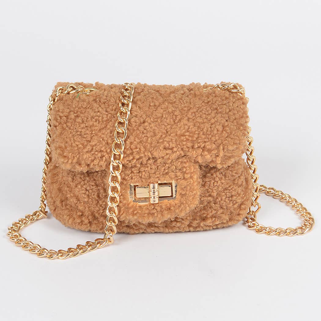 3AM BY H&D ACCESSORIES - Wholesale Crossbody Bag - Women's - Faux Fur Mini Crossbody Bag4