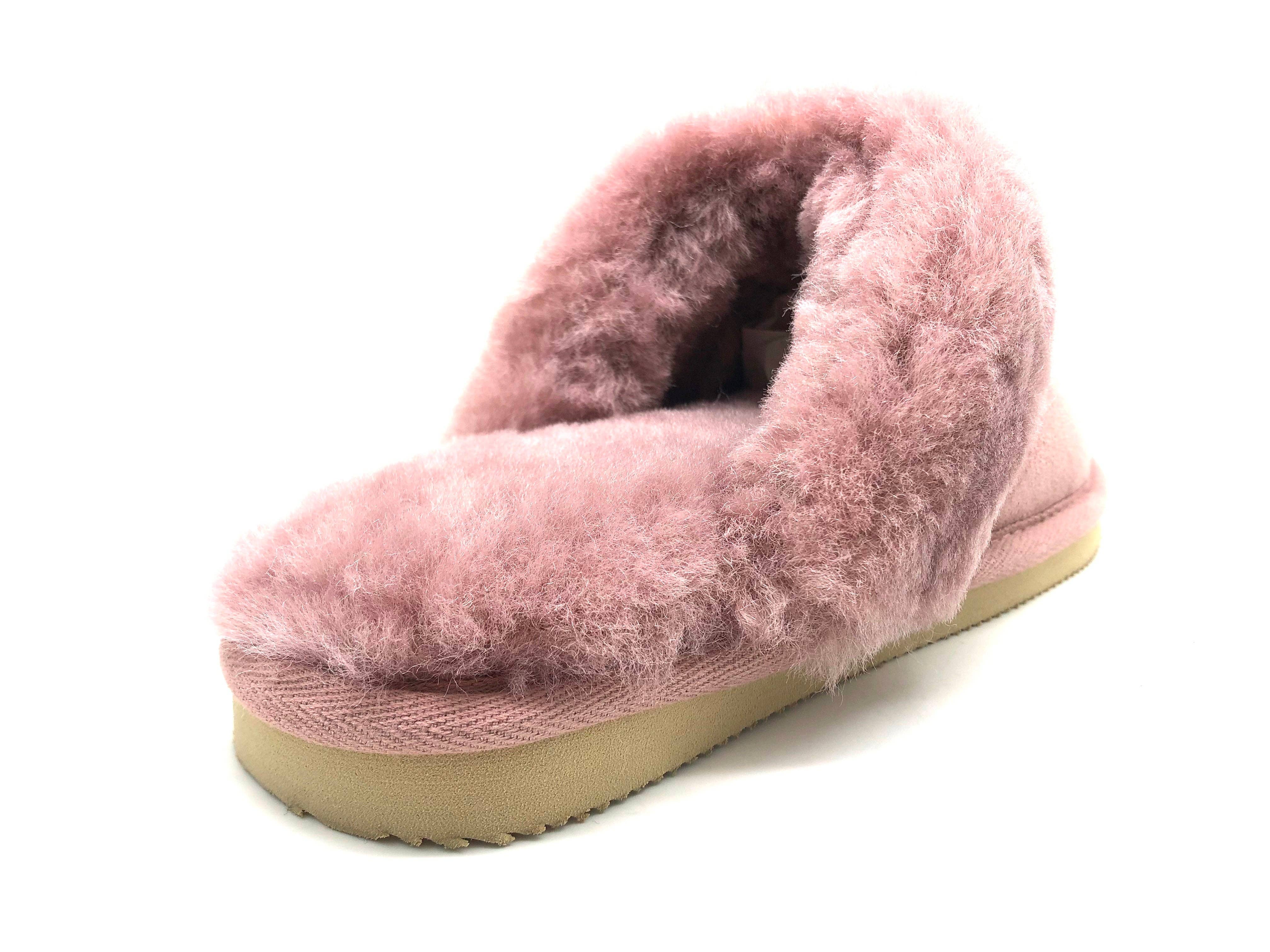 thies – Chinelos - Mulher por atacado – Pantufas de pele de carneiro thies 1856 ® rosa nova (F)3