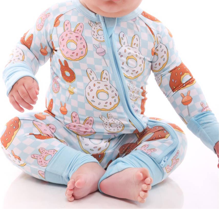 Poppy and rows - Wholesale Sleepsuit - Baby - Bunny Bites Zippy