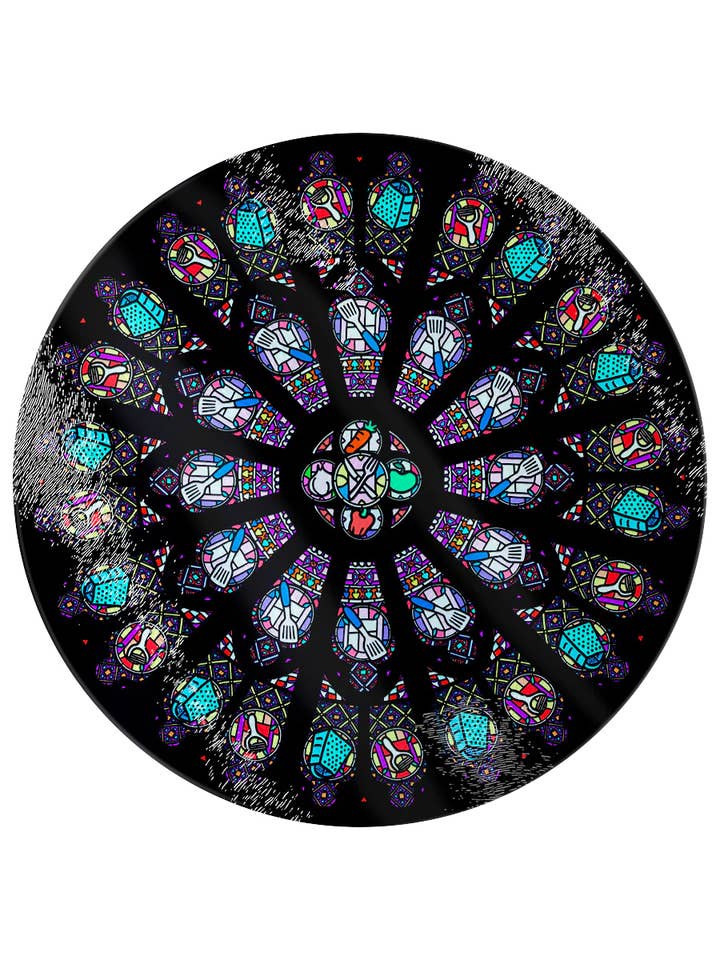 The Sacred Chef Glass Chopping Board for wholesale by Grindstore