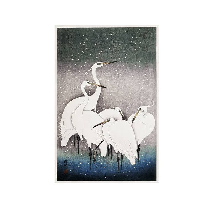 Poster Ohara Koson - Group of Egrets for wholesale by Esque