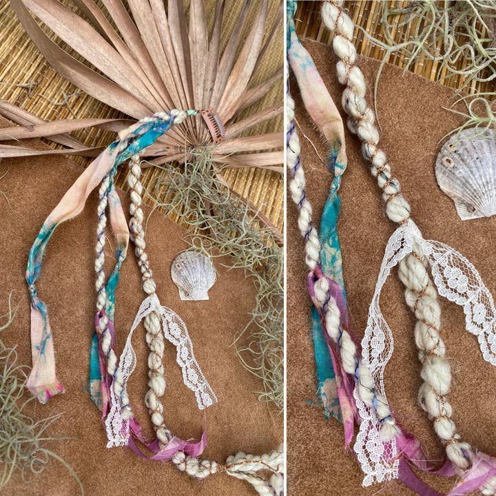 Sea Gypsy Designs - Venta al por mayor Goma para el pelo - Mujer - Rubio Océano + Encaje Gitano-Rasta -hilo-rasta-brillo- bonito